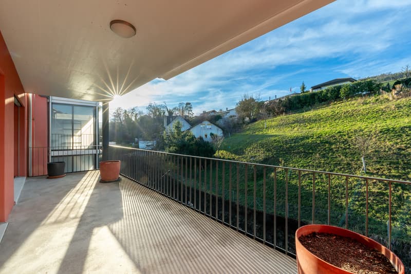 Balkon mit Blick ins Grüne
