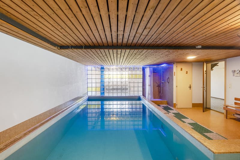 Indoor Pool mit Sauna, Dusche und WC