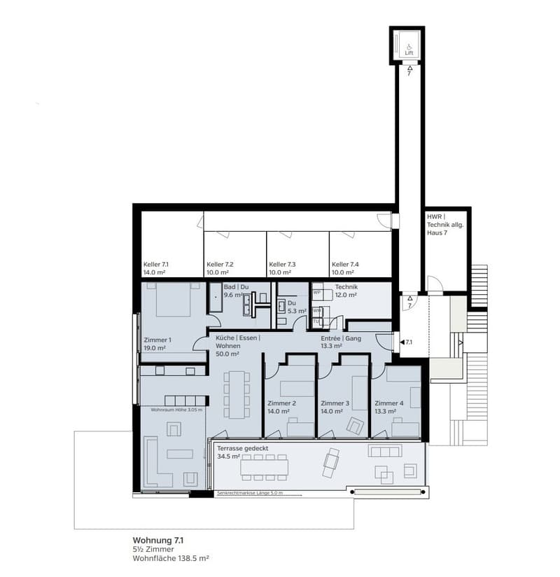 Last available unit - 5.5-room terrace apartment (level 7.1) (2)