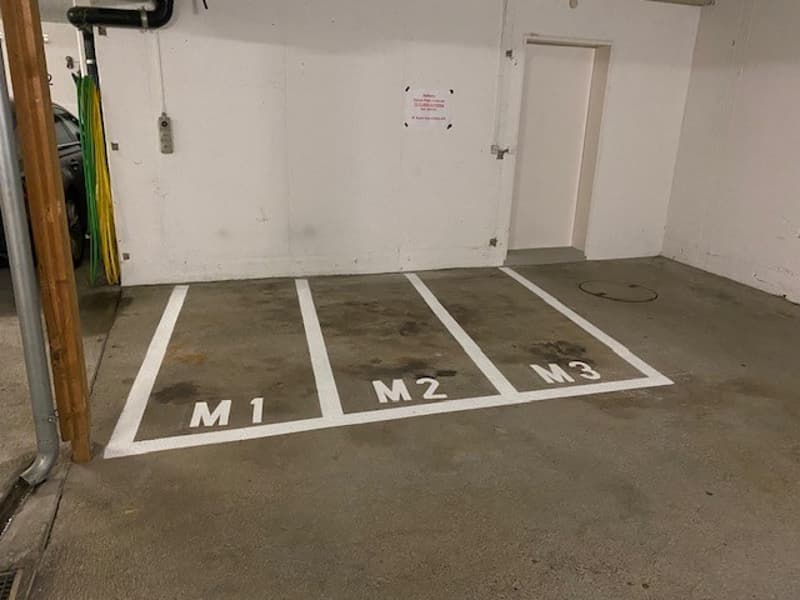 Motorcycle parking space in storage hall (2)