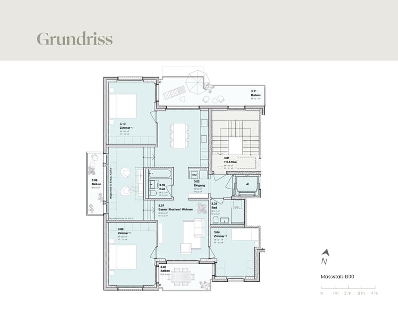 Moderne 4.5-Zimmer-Dachwohnung im Neubau – Kaiserstuhlstrasse 60, Oberglatt (6)