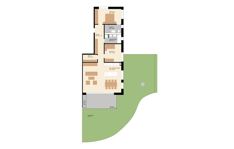 Sunny 3.5-room garden apartment with plenty of space (Top B0.2) (7)