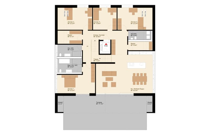 Spektakuläre 5,5-Zimmer Dachgeschosswohnung mit Sonnenterrasse (Top A2.1) (8)