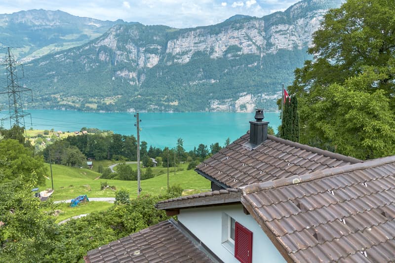 Aussicht auf Walensee und Kurfirsten