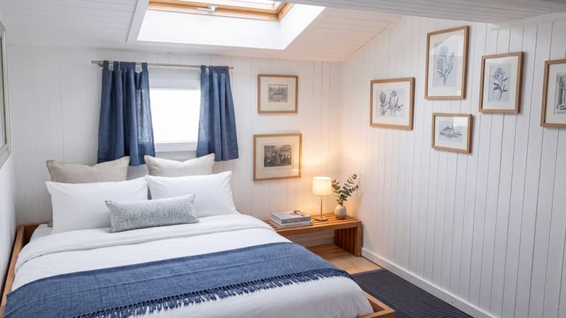 Helles Schlafzimmer im Obergeschoss