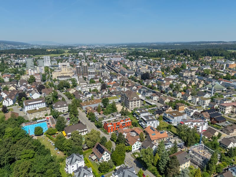Luftaufnahme Richtung Stadtzentrum