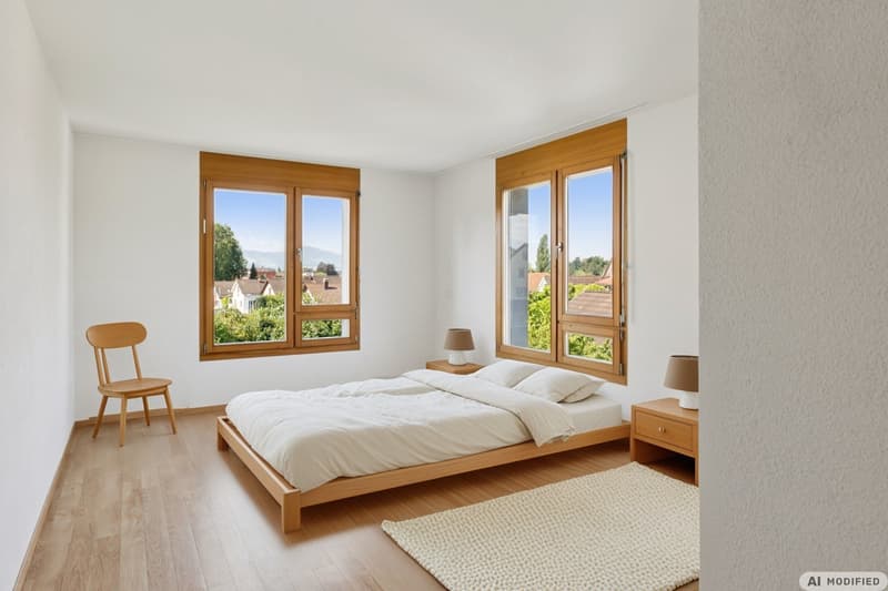 Grosszügiges, aussichtsreiches Schlafzimmer