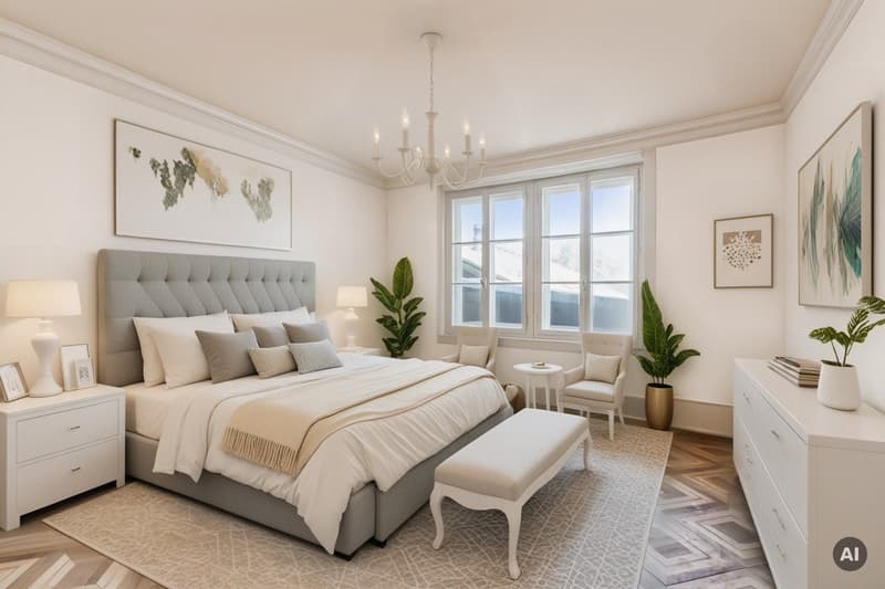 Chambre RDC - Après travaux (exemple)