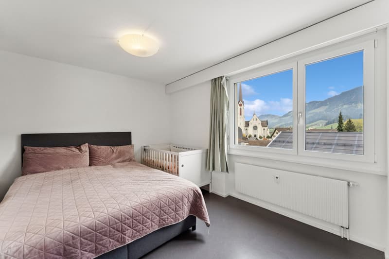 Das Schlafzimmer verfügt über eine Fläche von 15m² und bietet einen traumhaften Ausblick in die umliegende Biosphäre