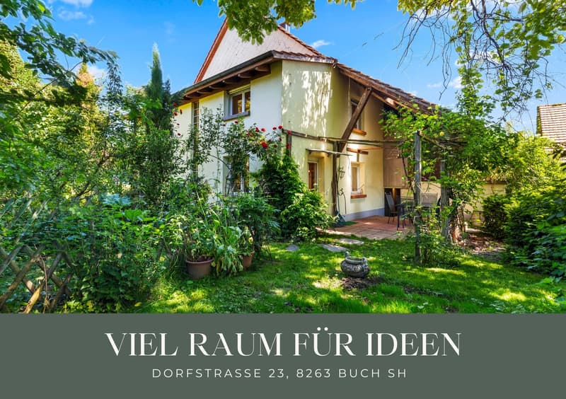 Maison d'angle avec grange, étable et jardin : potentiel de rénovation abordable à Buch SH (1)