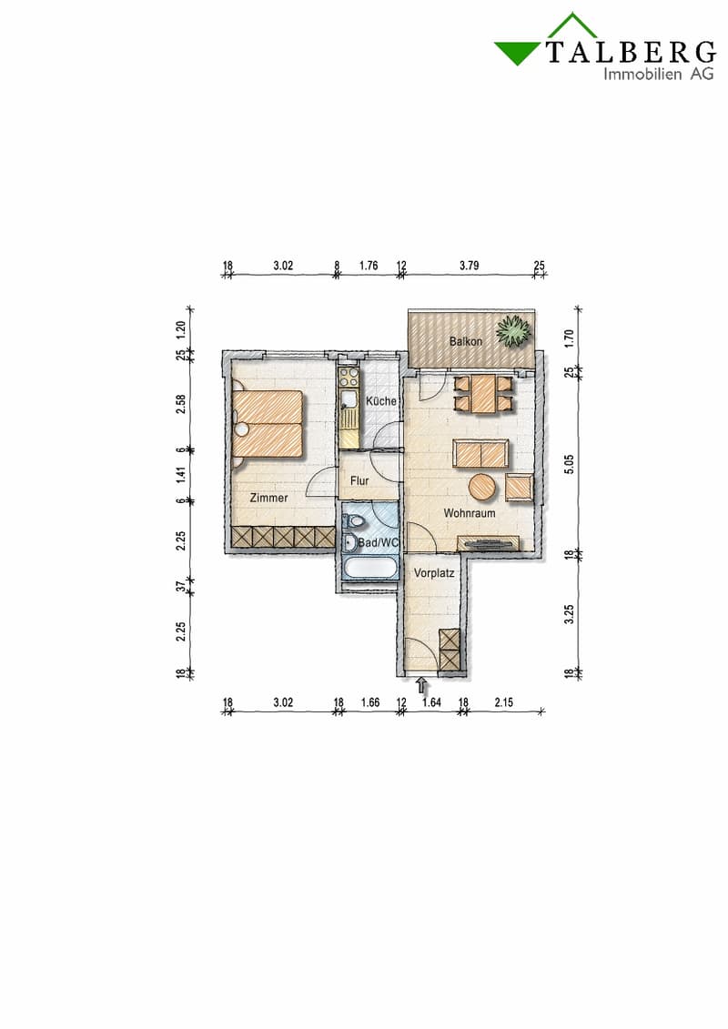 2-Zimmer-Wohnung mit Balkon am Rorschacherberg (7)