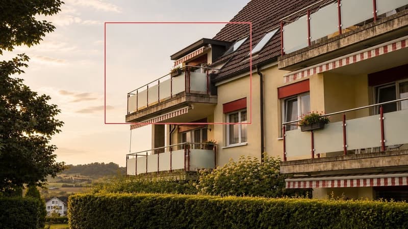 Aussenansicht Ausschnitt Balkon
