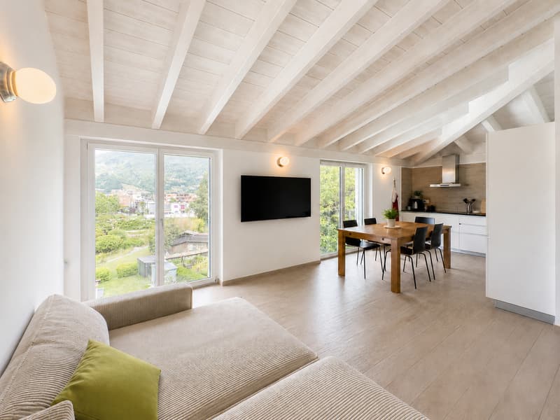 Moderne Wohnung im letzten Stock in Camorino (1)