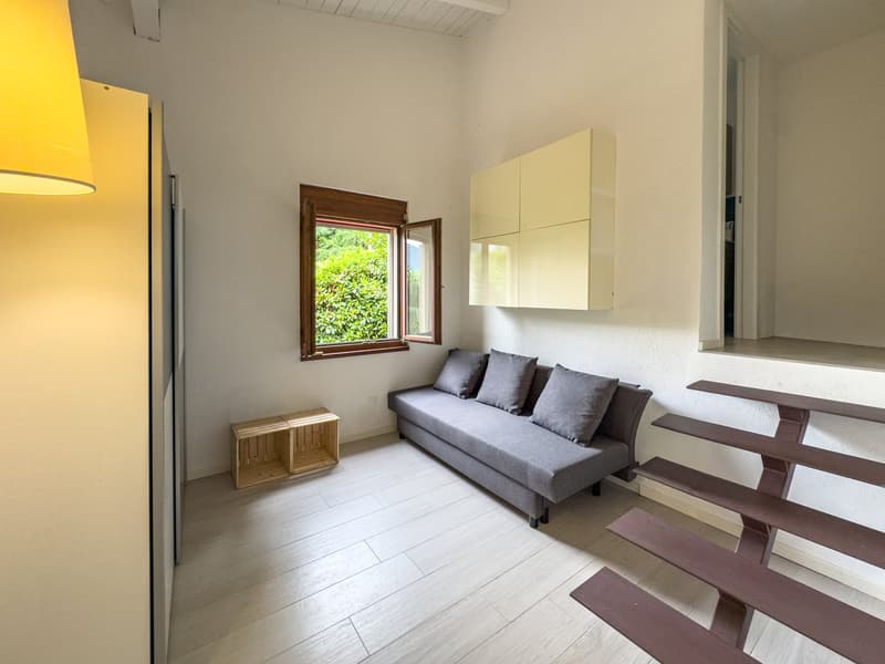 Maison jumelée avec vue sur le lac et jardin à Bissone (7)