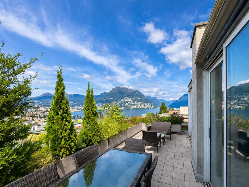 Attic with lake view in Paradiso, also available as a secondary residence (9)