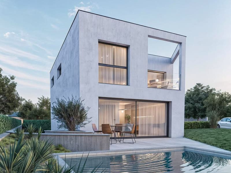 Villa mit Pool in Bau in Mendrisio, im grünen Viertel Salorino (2)