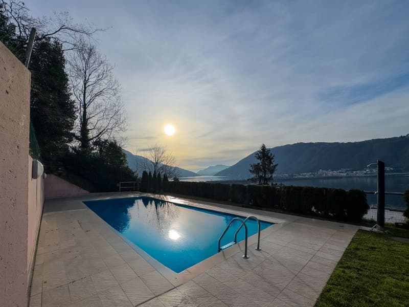 Appartement mit Seeblick und Garten in Bissone (10)