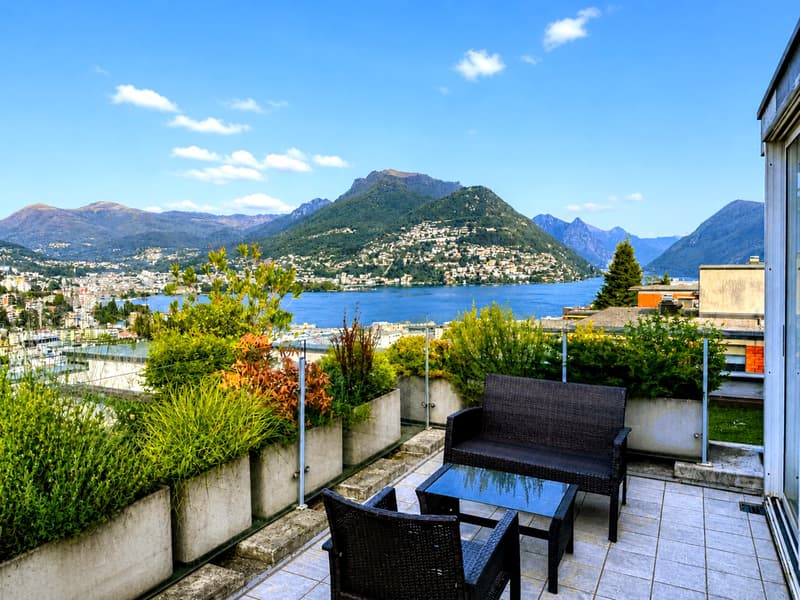Attic with lake view in Paradiso, also available as a secondary residence (8)