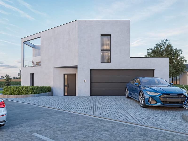 Villa avec piscine en construction à Mendrisio, dans la frazione verdoyante de Salorino (4)
