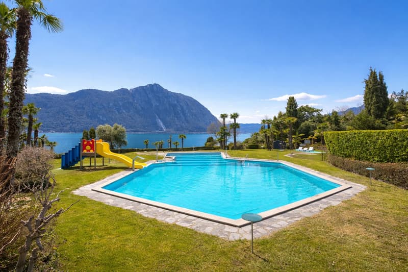 3 Zimmer mit Seeblick in Residenz mit Pool und Anlegestelle in Bissone (6)