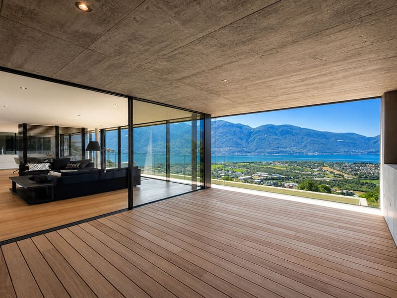 Modern attic with lake view in Locarno (9)