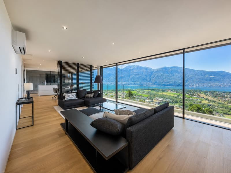 Modern attic with lake view in Locarno (1)