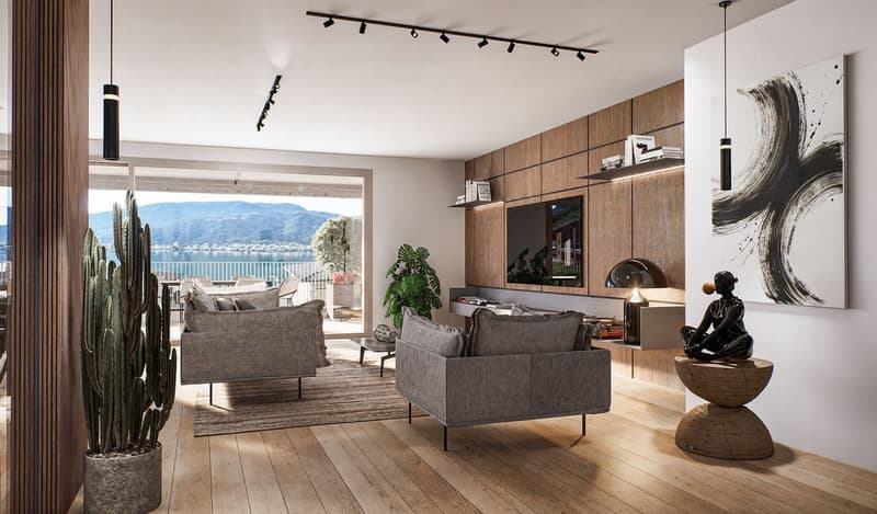 Appartement mit Seeblick und Garten in Capolago (1)