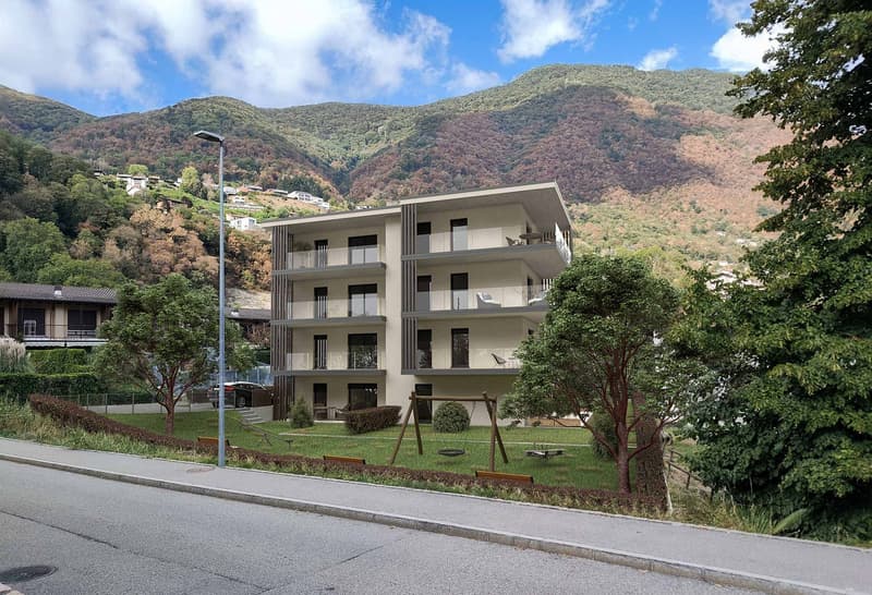 Appartement en attique 3.5 pièces avec toit terrasse à Vacallo (1)