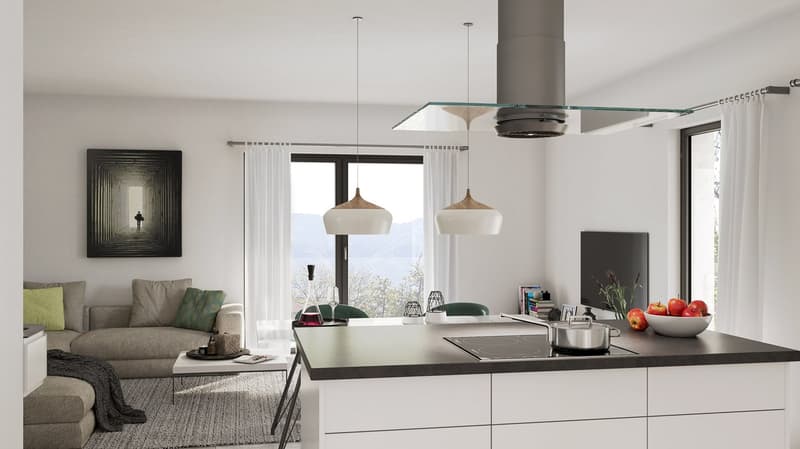 Appartement en attique 3.5 pièces avec toit terrasse à Vacallo (2)