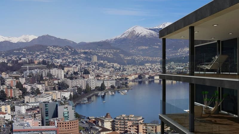 Attico di lusso vista lago a Paradiso (3)