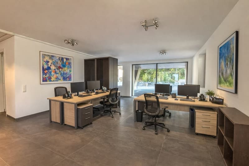 Ufficio open space a Massagno con vetrine su strada e 3 posti auto (1)