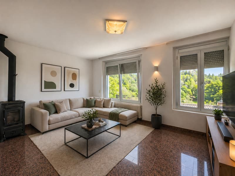 Casa con grande giardino nel verde a Sagno (1)