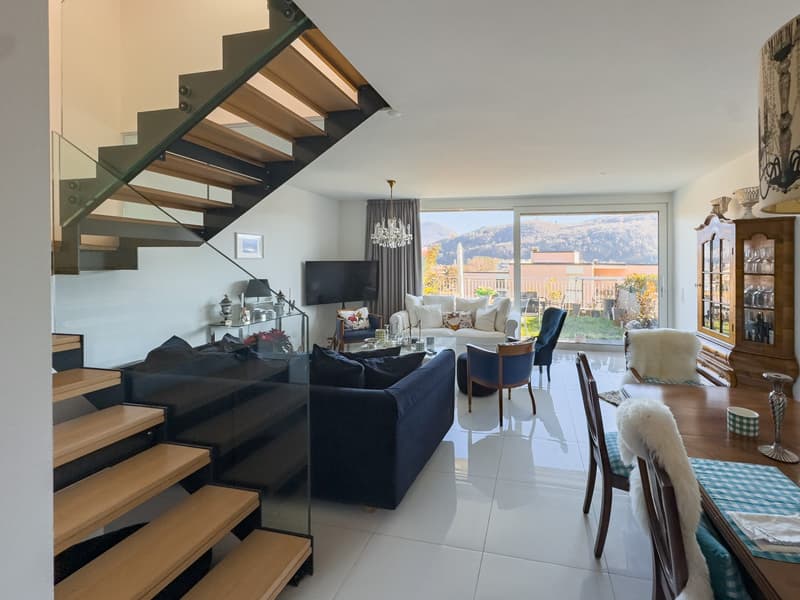 Moderna casa contigua con giardino ad Agno (2)