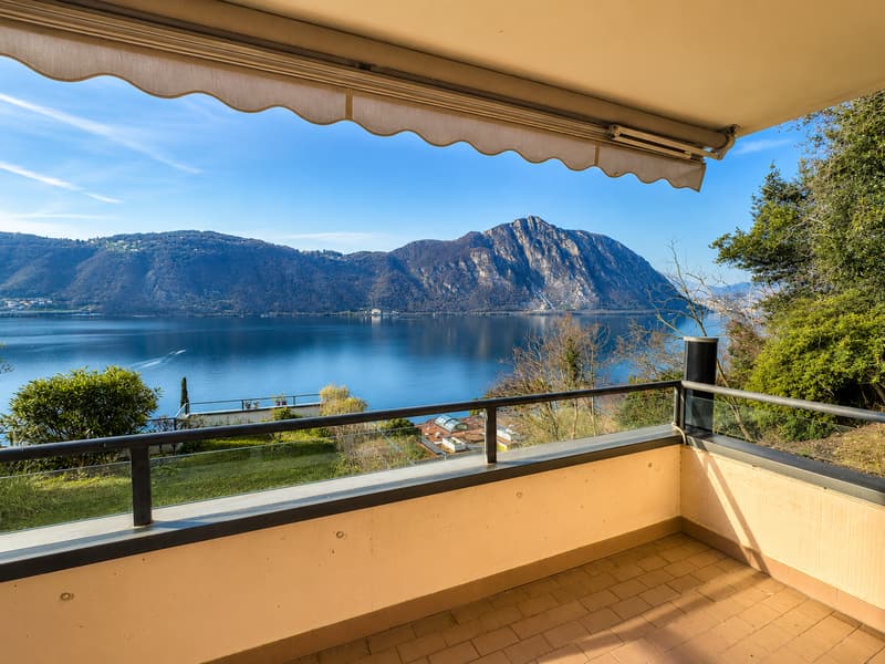 Appartamento vista lago con giardino a Bissone (8)