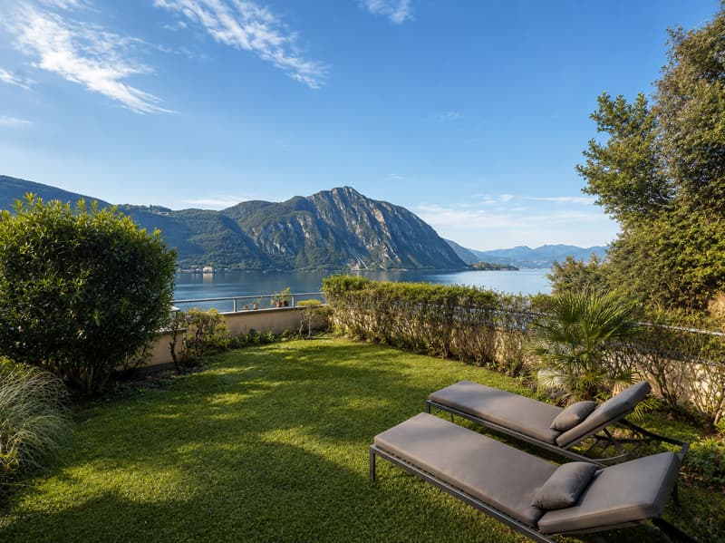 Appartamento vista lago con giardino a Bissone (9)