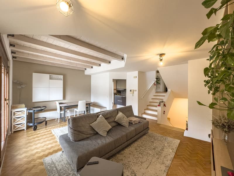 Casa gemella vista lago con giardino a Bissone (1)