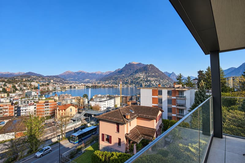 Esclusivo attico con splendida vista lago a Paradiso (10)