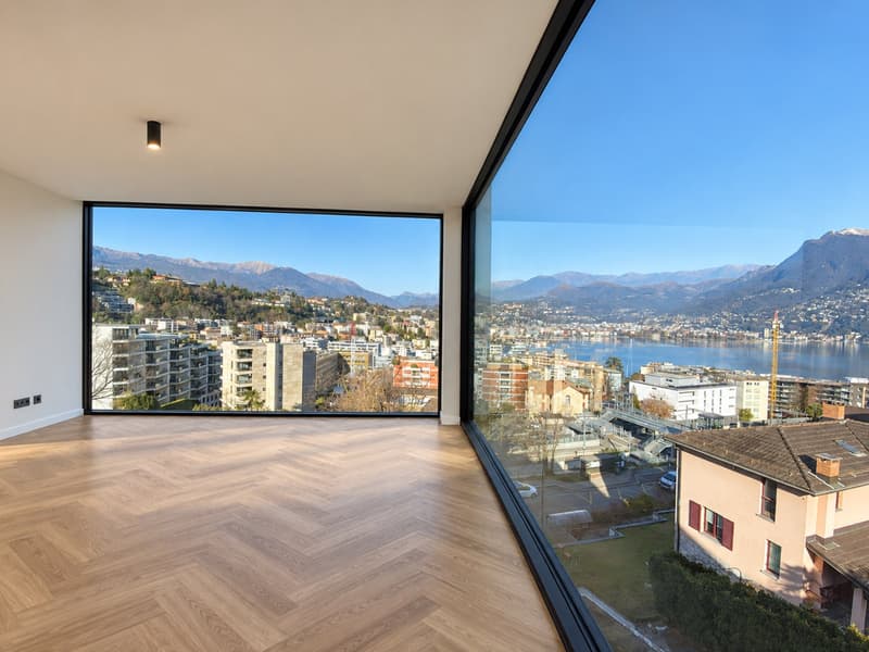 Esclusivo attico con splendida vista lago a Paradiso (3)