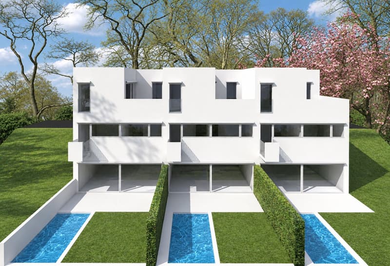 Casa contigua in costruzione con piscina a Villa Luganese (5)