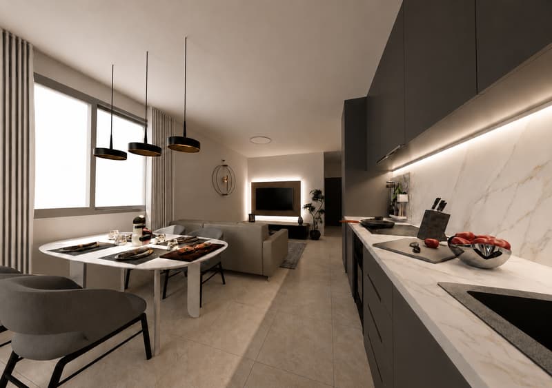 Appartamento 2.5 locali all’ultimo piano in affitto a Stabio (1)