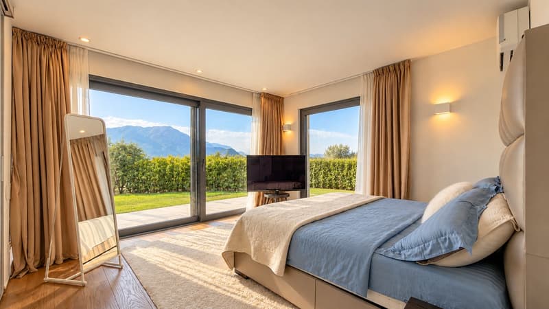Elegante e prestigioso appartamento con giardino a Porza (7)