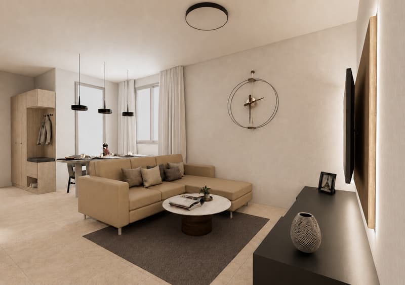 Appartamento 2.5 locali all’ultimo piano in affitto a Stabio (2)