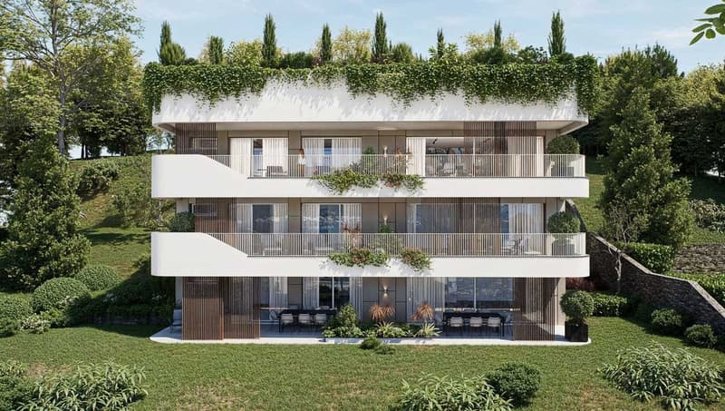 Appartamento vista lago con giardino a Capolago (9)