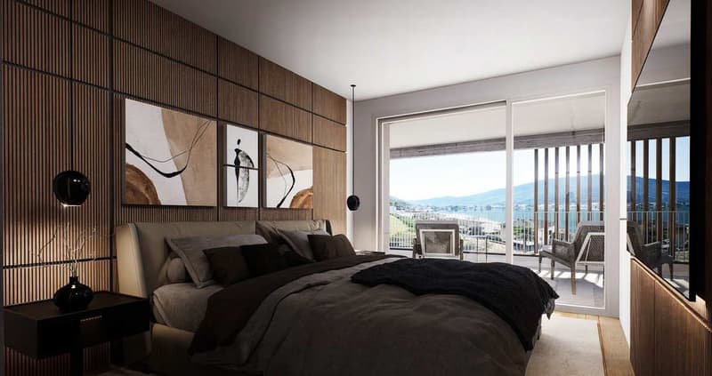 Appartamento vista lago con giardino a Capolago (4)