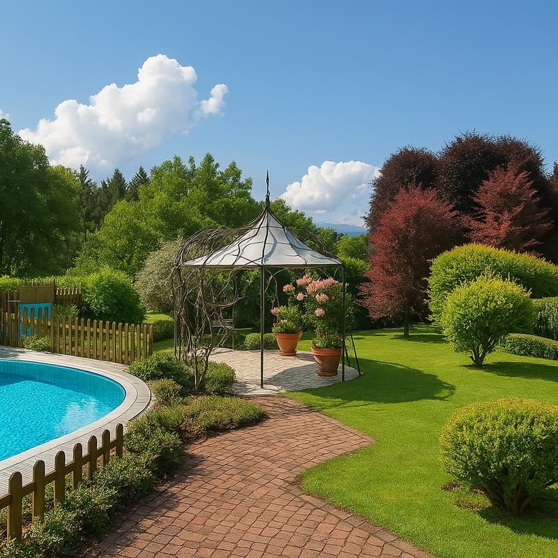 Villa elegante con bel parco e piscina privata in posizione tranquilla e soleggiata (18)