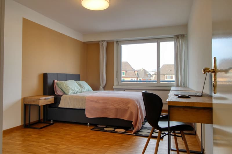 Chambre simple confortable avec balcon à Zürich-Leimbach (1)