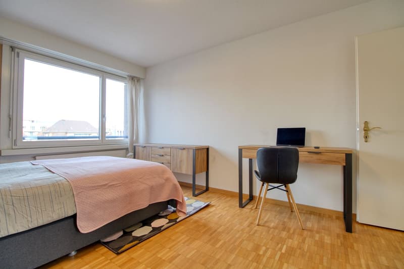 Chambre simple confortable avec balcon à Zürich-Leimbach (10)