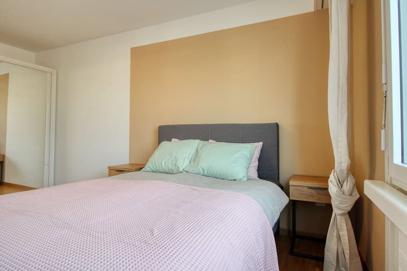 Chambre simple confortable avec balcon à Zürich-Leimbach (12)