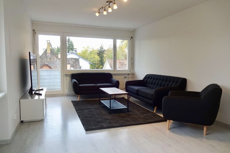 Möbliertes Zimmer in 4er WG mit grossem Wohnzimmer & Balkon (1)