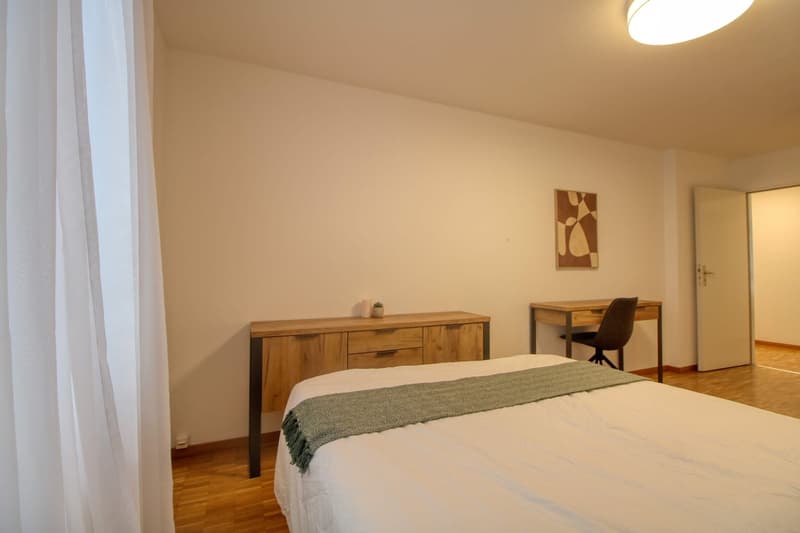 Cozy Single Room with Balcony in Champel, Genève (6)